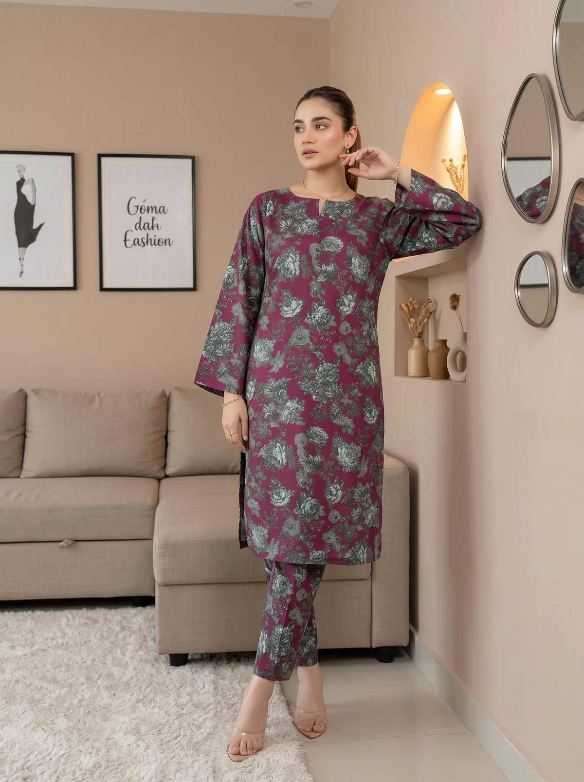 OLVERA 2pcs Stitched Printed Staple [D-6059]