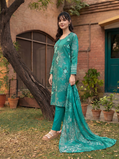 Dehleez 3pcs Stitched Printed Lawn [D-4014]