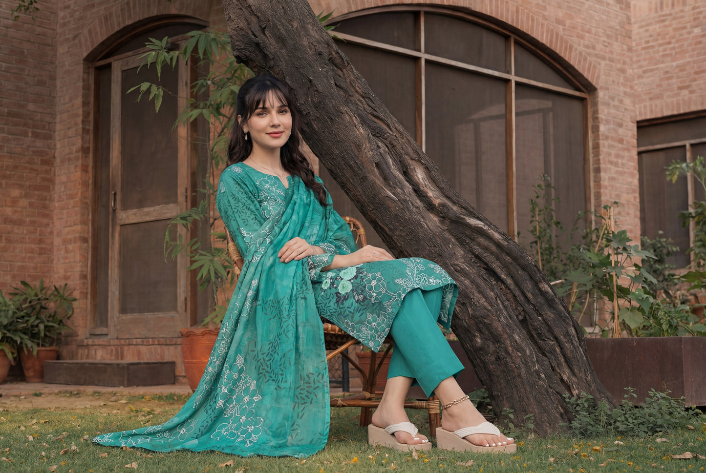 Dehleez 3pcs Stitched Printed Lawn [D-4014]