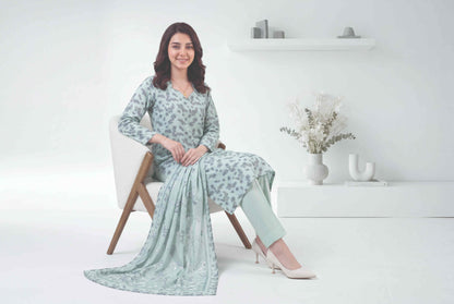 Nasr 3pcs Un-Stitched Printed Lawn [D-3860]