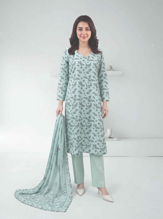 Nasr 3pcs Un-Stitched Printed Lawn [D-3860]