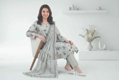Nasr 3pcs Un-Stitched Printed Lawn [D-3861]