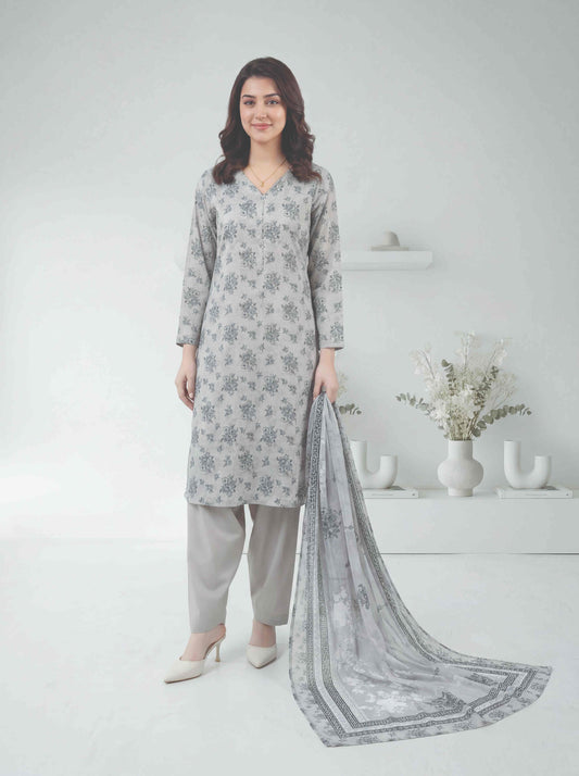 Nasr 3pcs Un-Stitched Printed Lawn [D-3862]