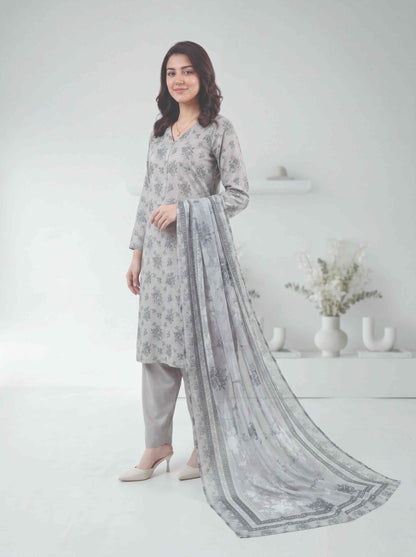 Nasr 3pcs Un-Stitched Printed Lawn [D-3862]