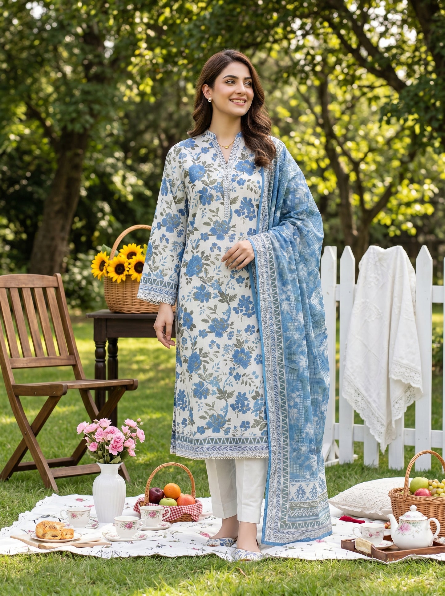 Mirage Stitched Digital Printed Lawn [D-4173]
