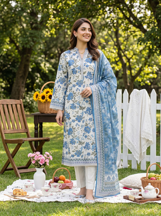 Mirage Stitched Digital Printed Lawn [D-4173]