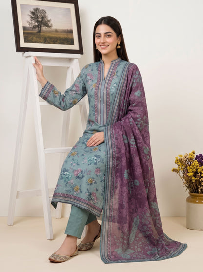 LAVINIA 3pcs Un-Stitched Printed Lawn [D-01]