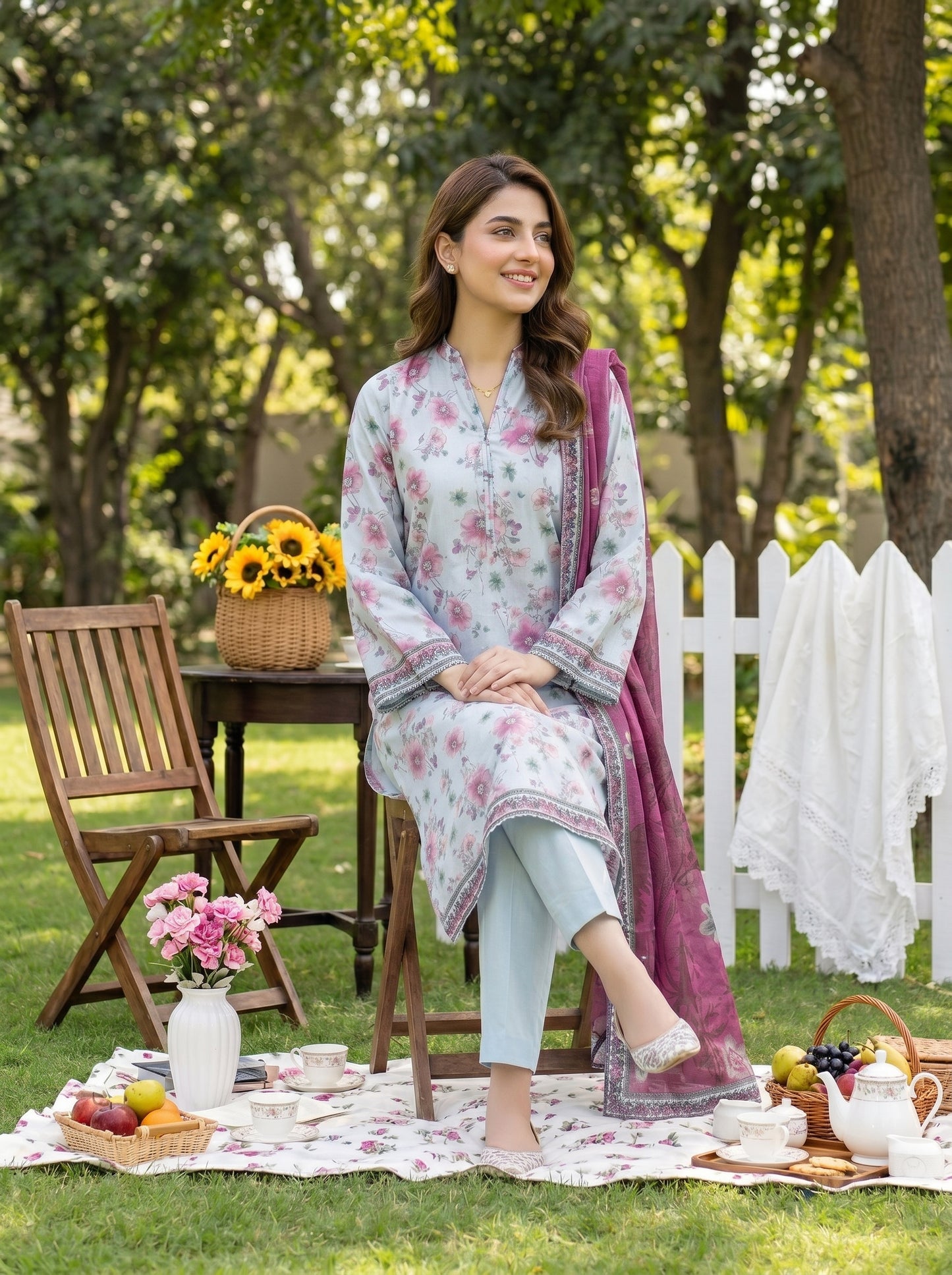 Mirage Stitched Digital Printed Lawn [D-4175]