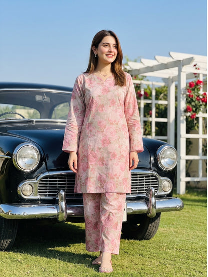 AURYN V-2 2pcs Stitched Printed Lawn [D-3208]