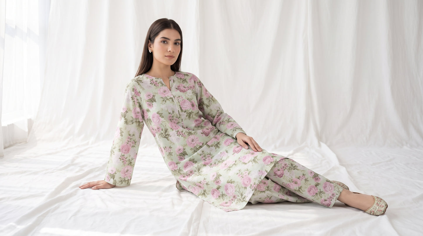 Elyora 2pcs Stitched Printed Cotton [D-4362]