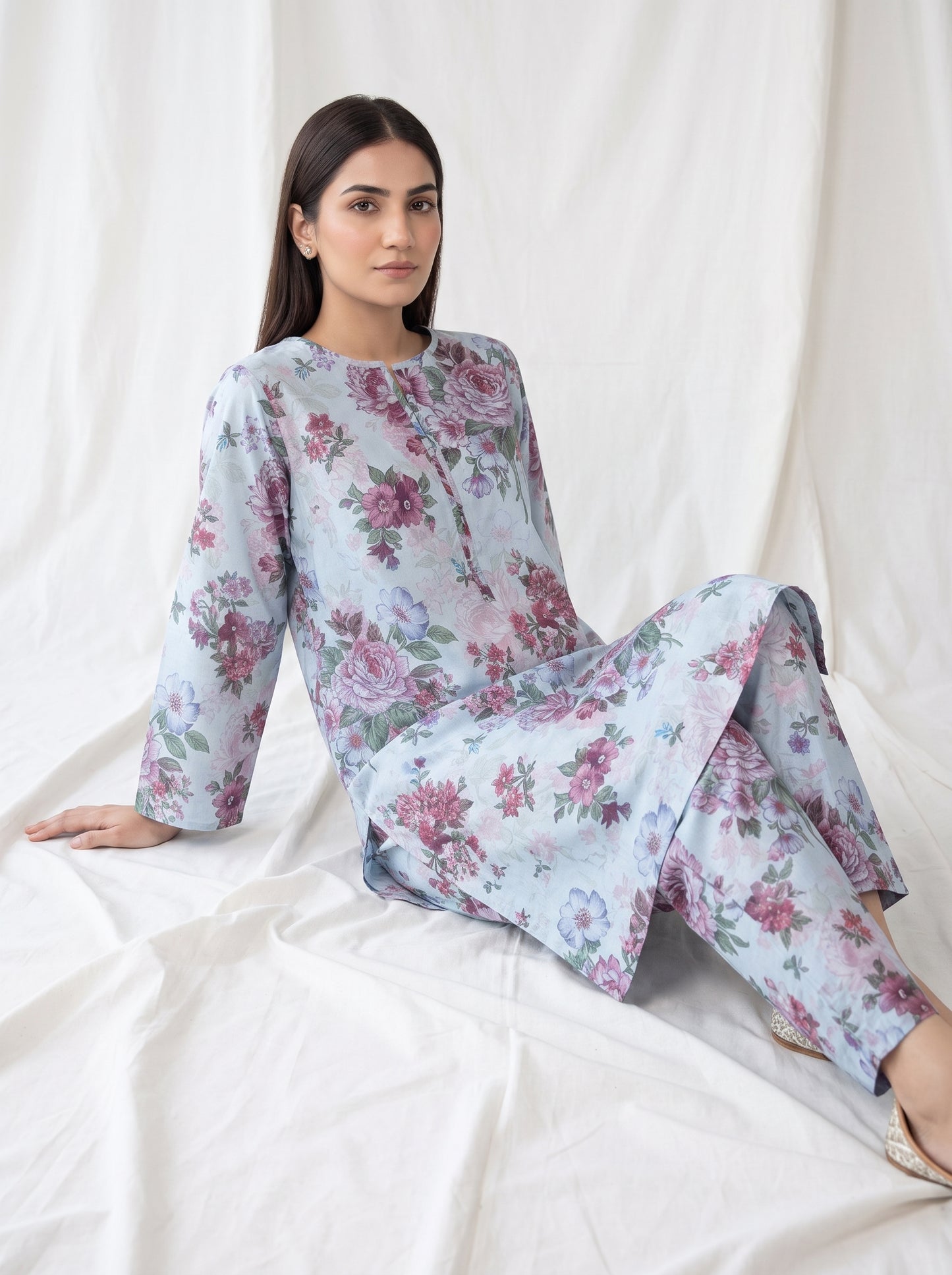 Elyora 2pcs Stitched Printed Cotton [D-4364]