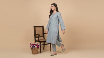 NAIMAAH 2pcs Stitched Emb Cotton [D-5159]