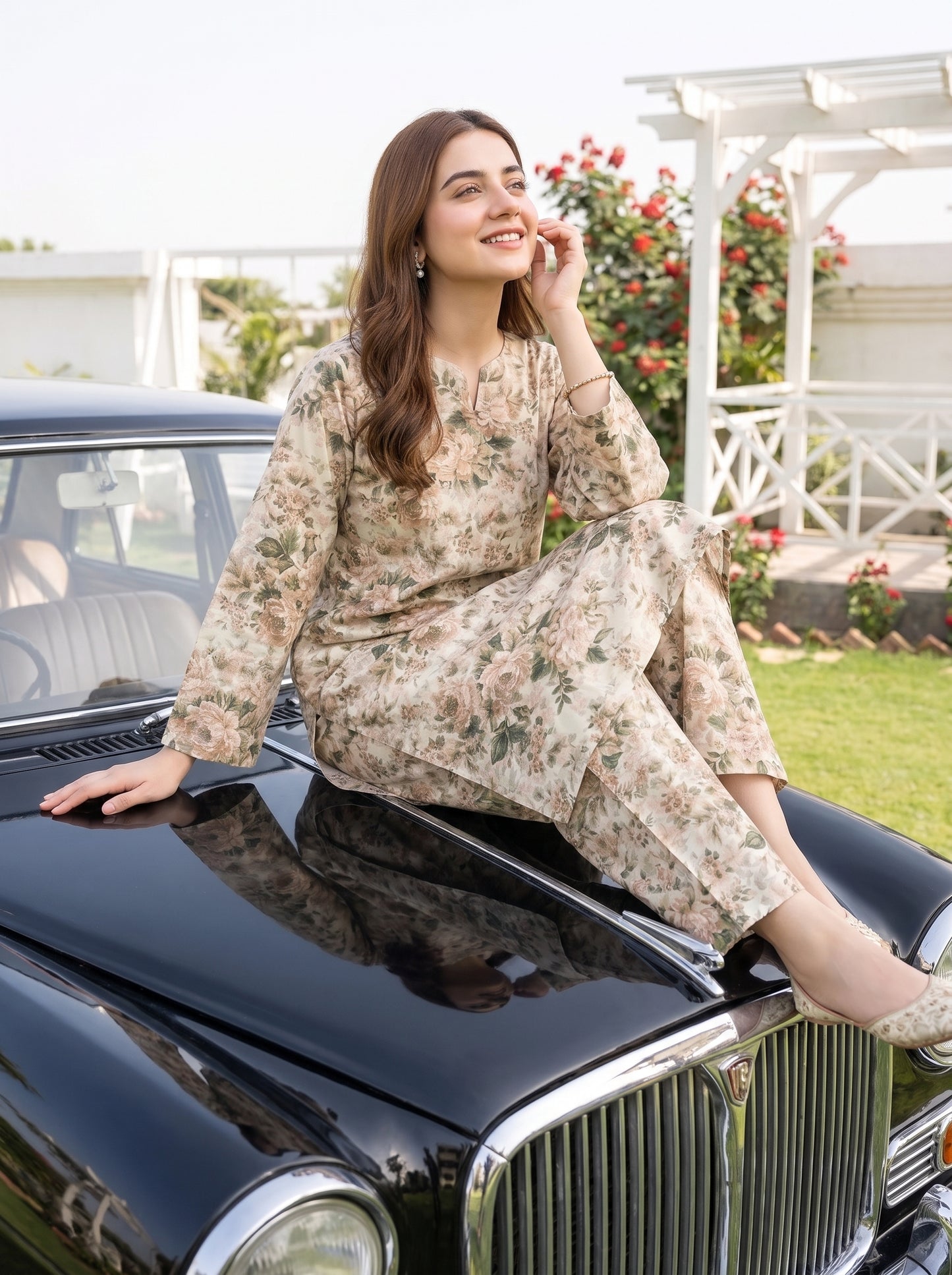 AURYN V-1 2pcs Stitched Printed Lawn [D-3202]