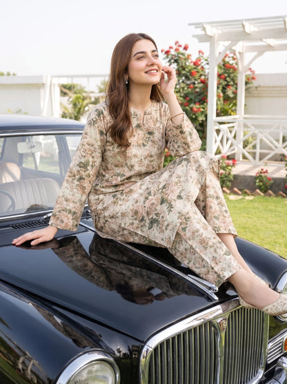 AURYN V-1 2pcs Stitched Printed Lawn [D-3202]