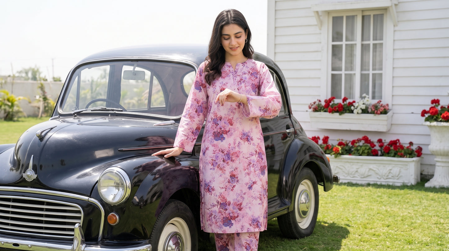 AURYN V-2 2pcs Stitched Printed Lawn [D-3209]