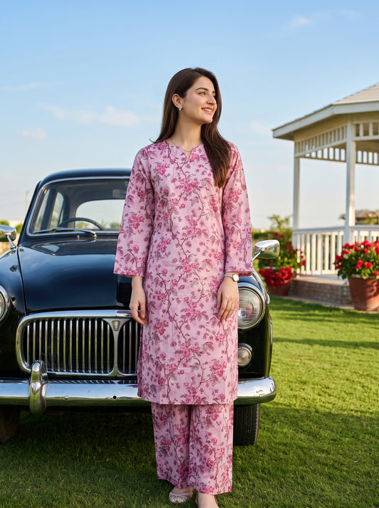 AURYN V-3 2pcs Stitched Printed Lawn [D-3215]