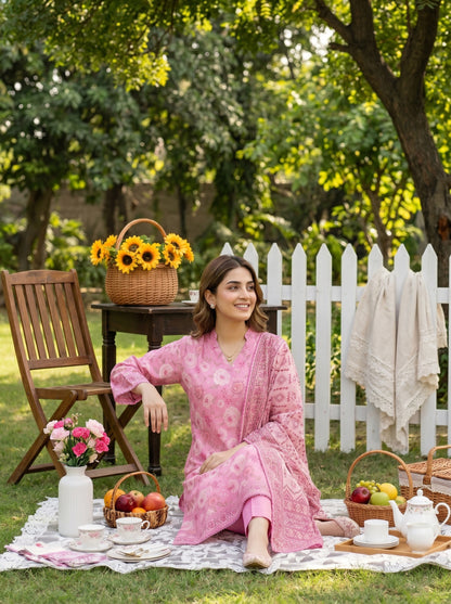 Mirage Stitched Digital Printed Lawn [D-4166]