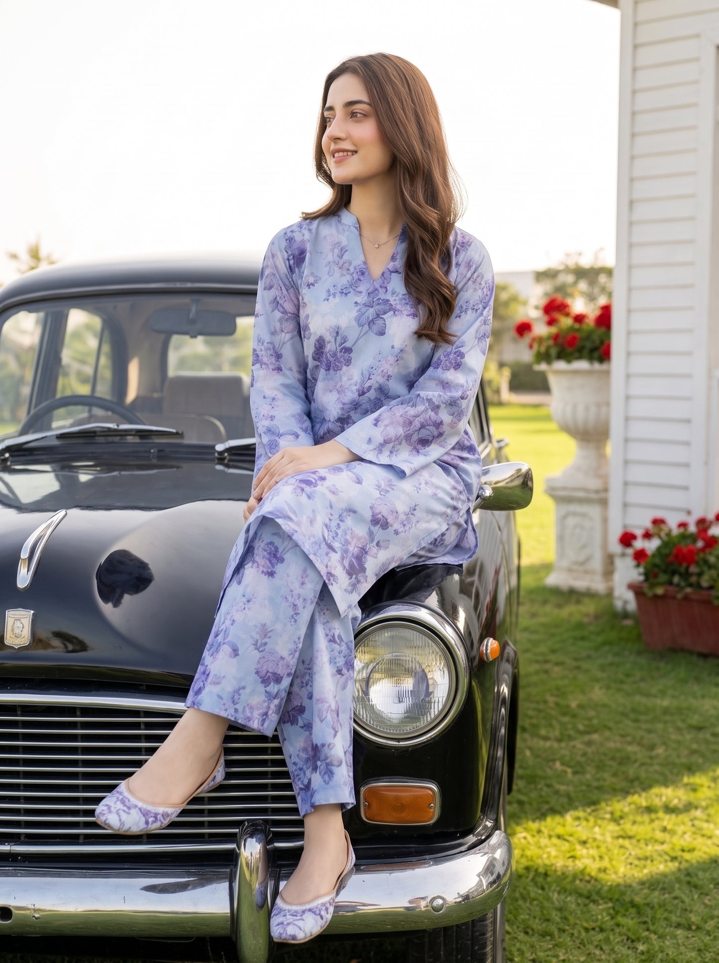 AURYN V-3 2pcs Stitched Printed Lawn [D-3217]