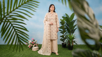 SOFIA 3pcs Un-Stitched Emb Cambric [D-4894]