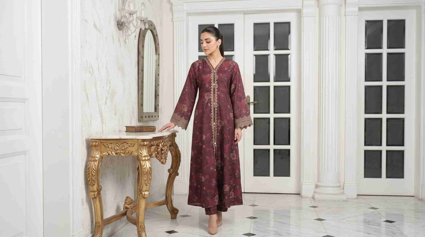 JAHAAN 2pcs Stitched Emb Printed Lawn [D-3890]
