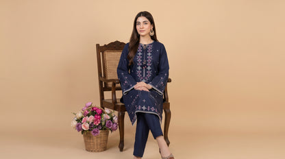 NAIMAAH 2pcs Stitched Emb Cotton [D-5154]