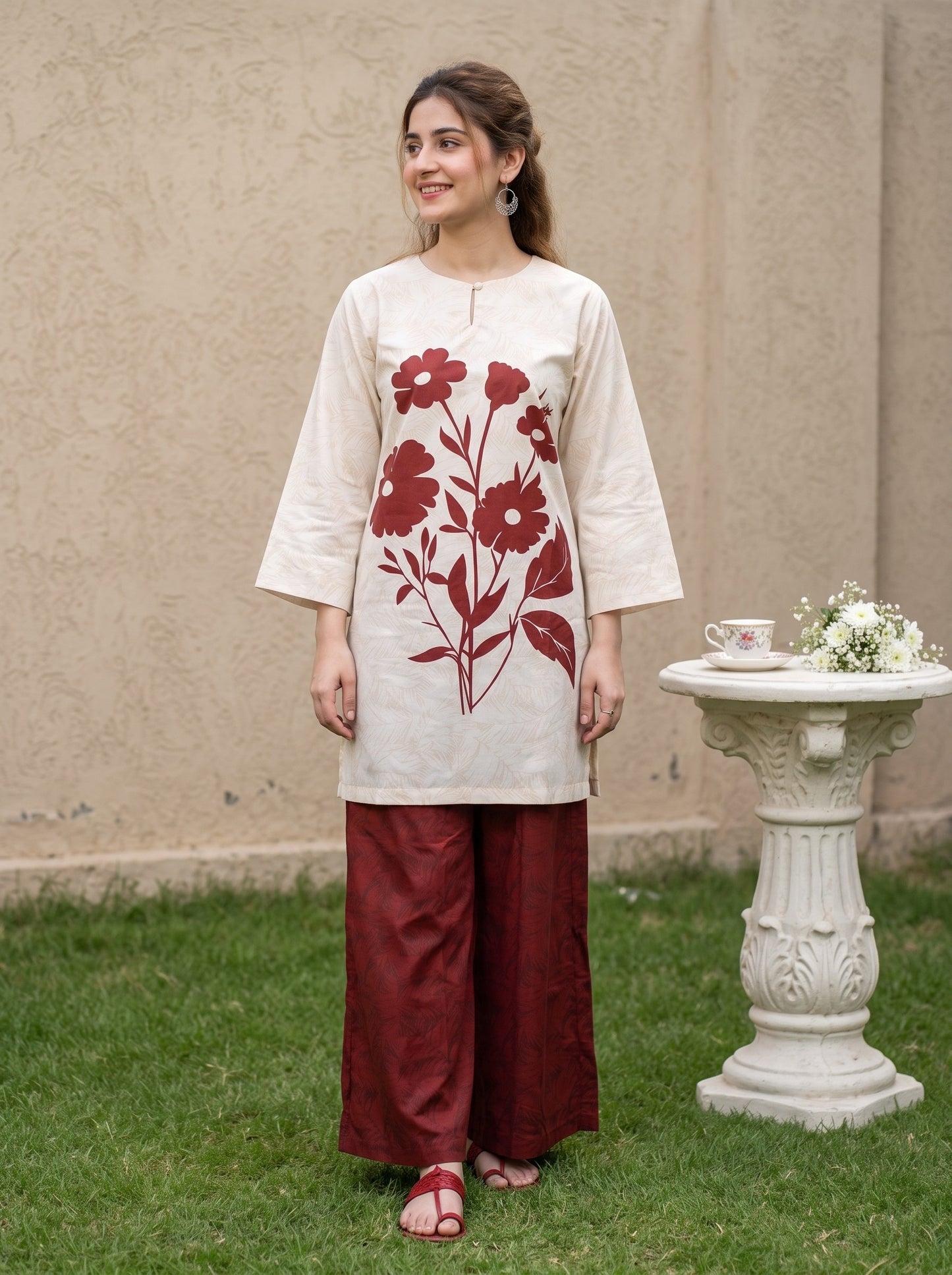 Emaan 2pcs Stitched Printed Crepe [D-4098]