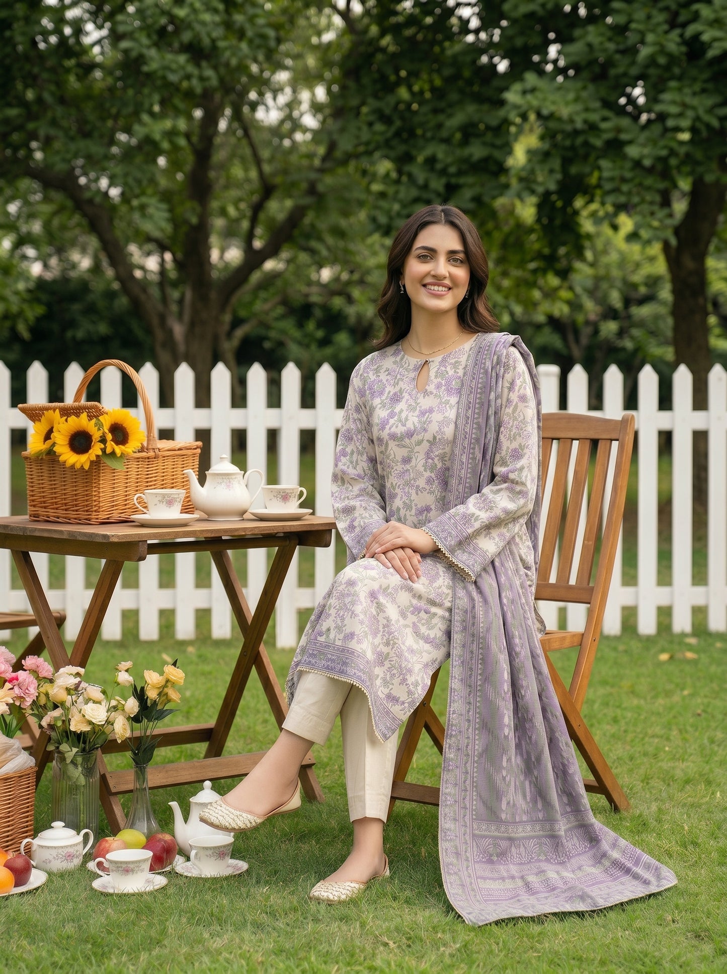 Mirage Stitched Digital Printed Lawn [D-4170]
