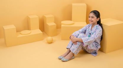 LITTLE TWIRLS 2pcs Stitched Printed Cotton [D-5596]