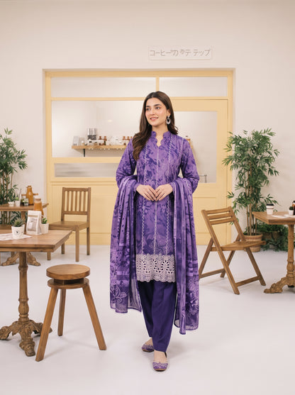MIRAAS 3pcs Un-Stitched Emb Printed Staple [D-5929]