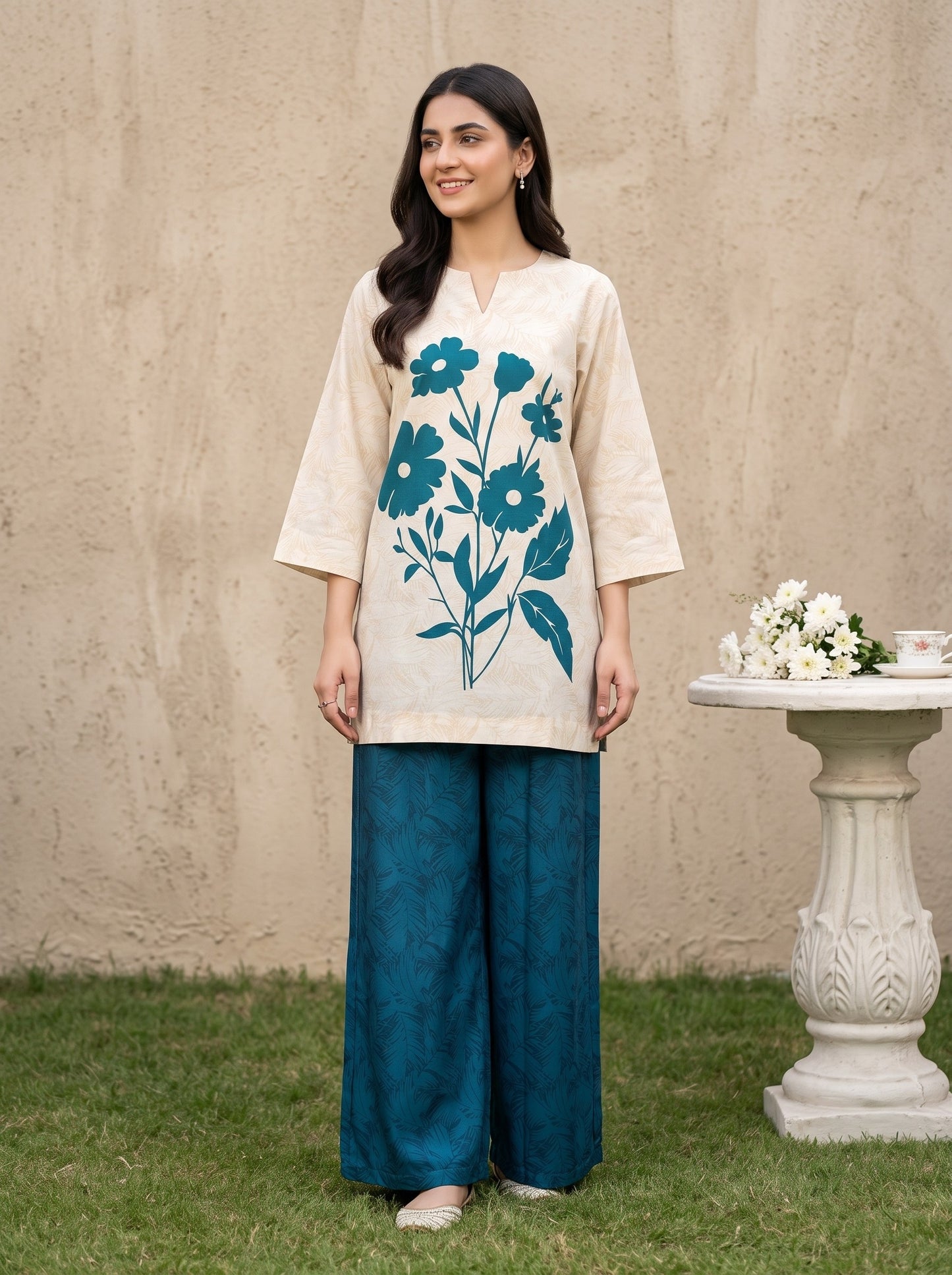 Emaan 2pcs Stitched Printed Crepe [D-4099]