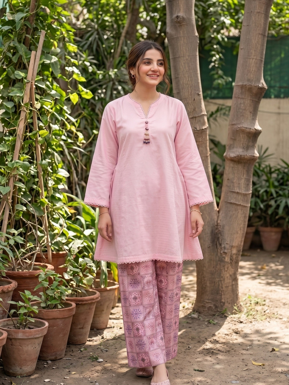 AFSANE 2pcs Stitched Emb Cotton [D-4487]