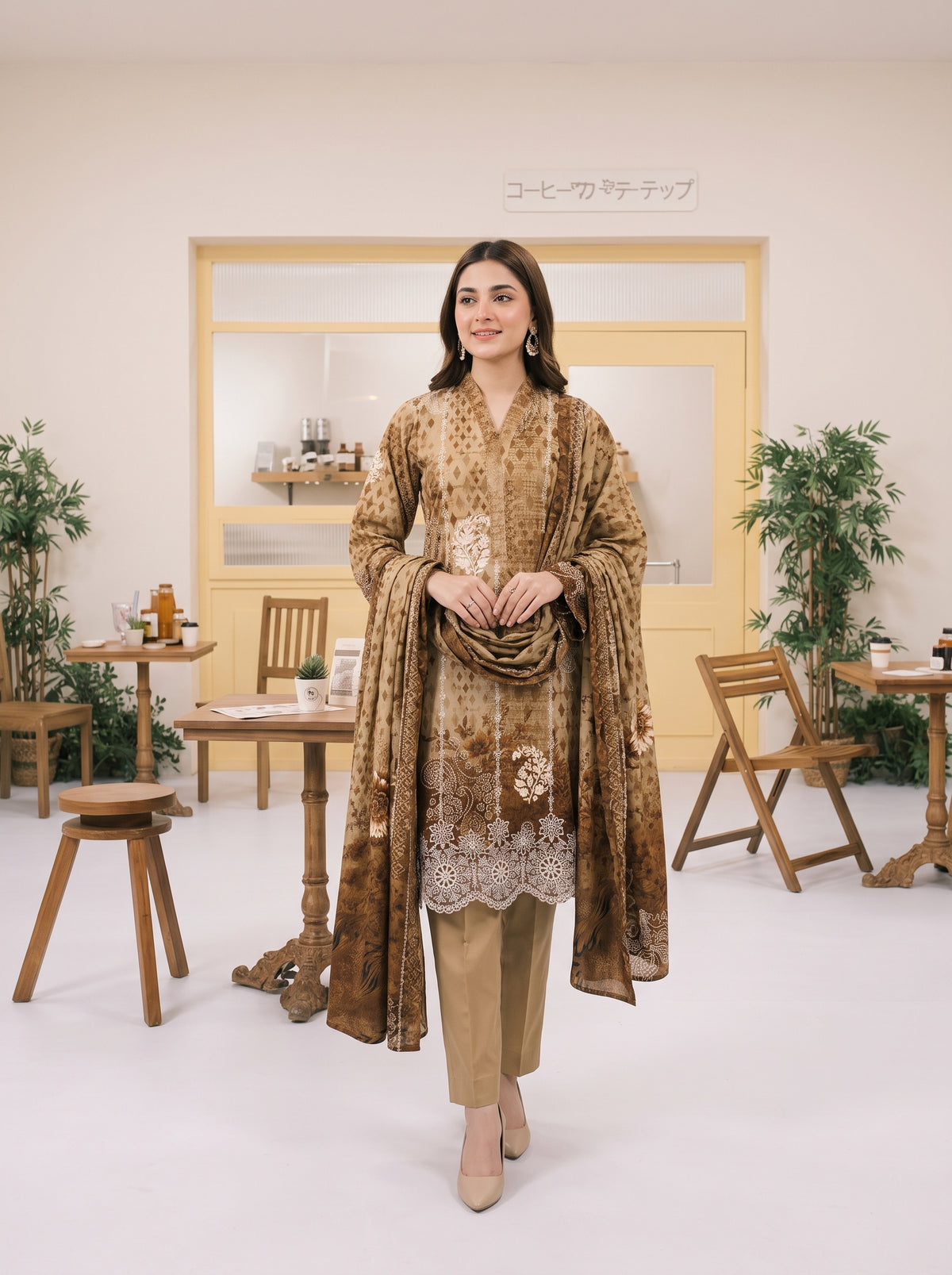 MIRAAS 3pcs Un-Stitched Emb Printed Staple [D-5931]
