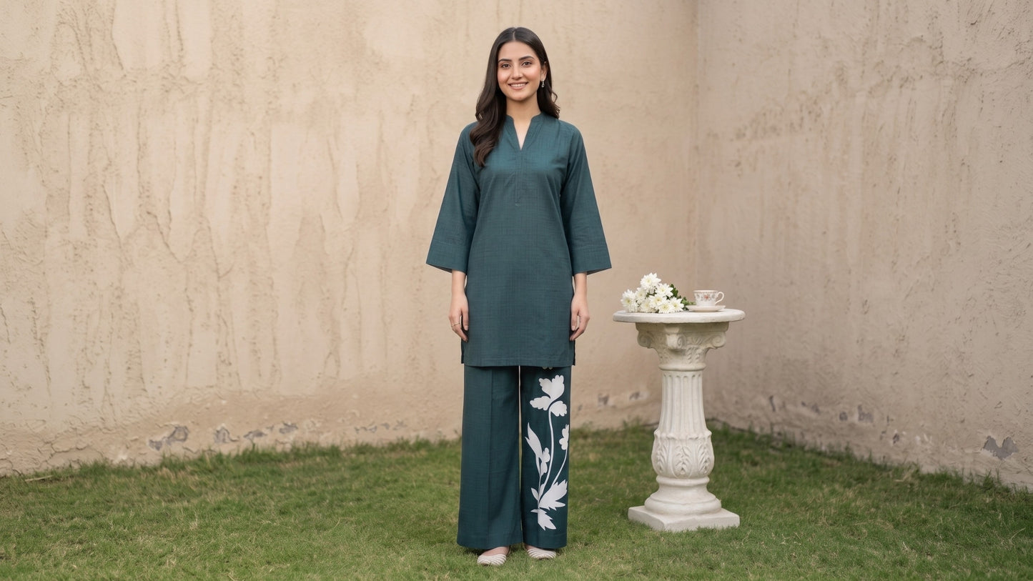 Emaan 2pcs Stitched Printed Crepe [D-4383]