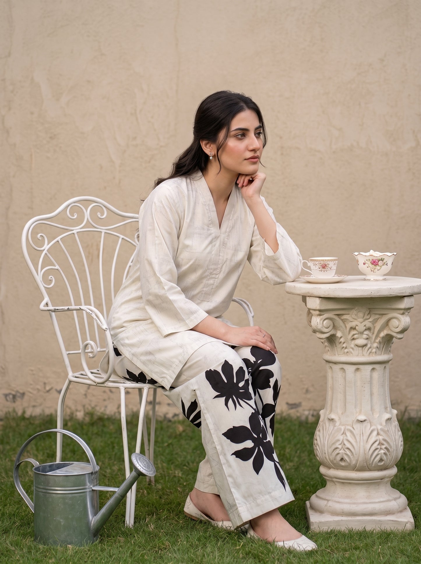 Emaan 2pcs Stitched Printed Crepe [D-4384]