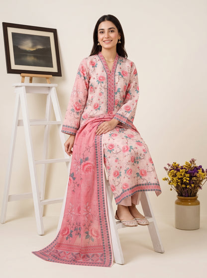 LAVINIA 3pcs Un-Stitched Printed Lawn [D-10]
