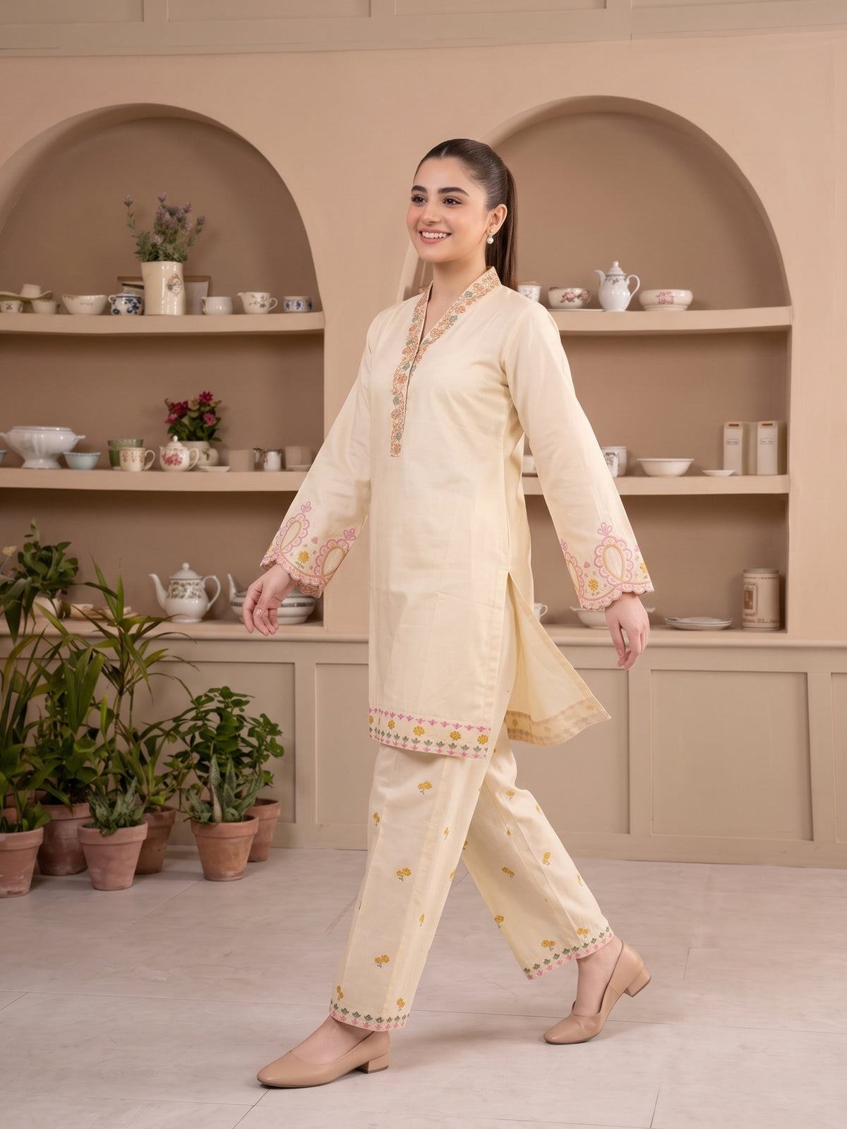 ZAIRE 2pcs Stitched Emb Cotton [D-4983]
