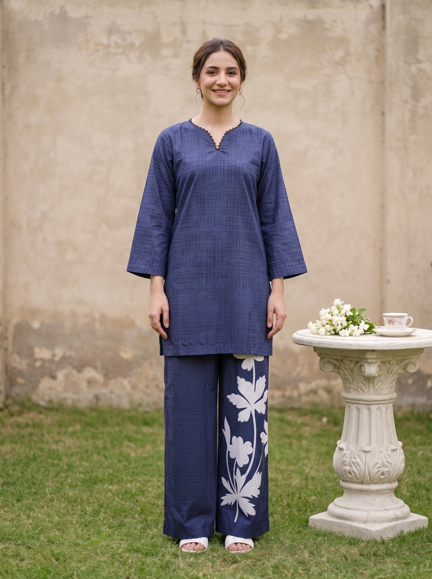 Emaan 2pcs Stitched Printed Crepe [D-4386]