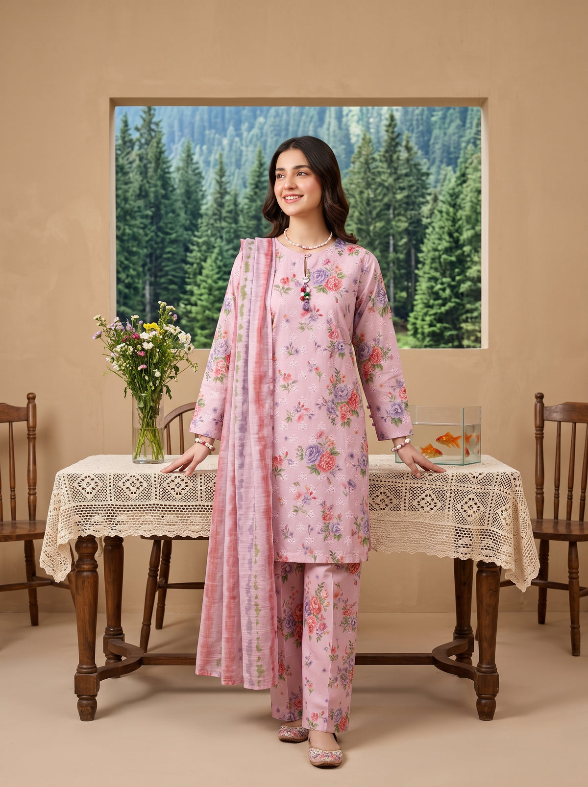 HAYAL V2 Stitched Emb Printed Lawn [D-4527]