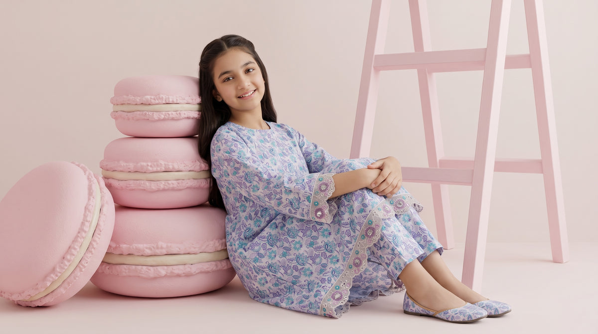 Mini Me 2pcs Stitched Emb Cotton [D-5020]