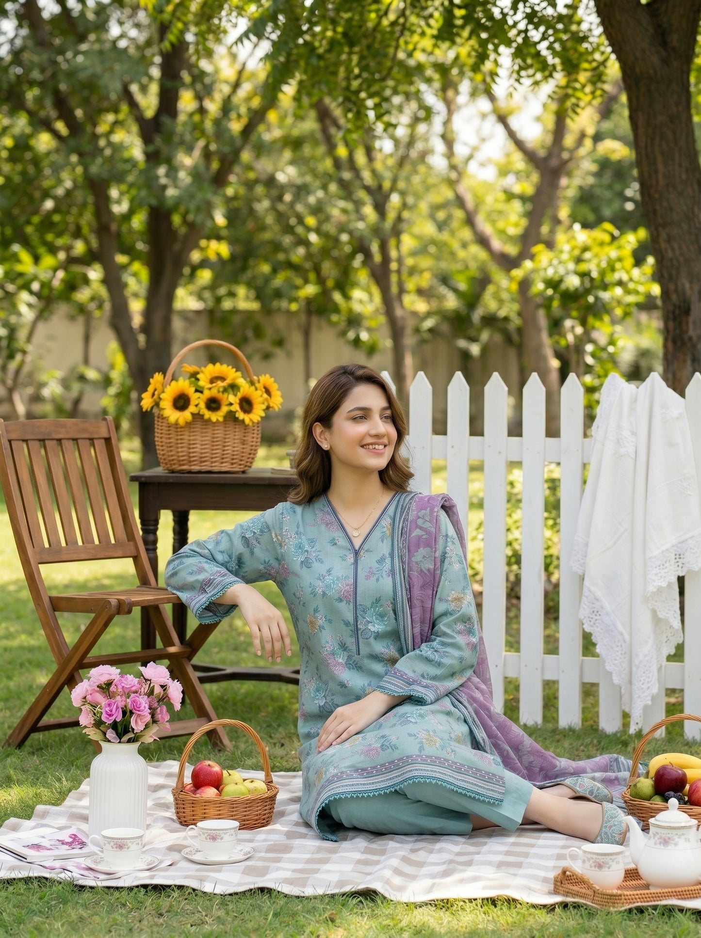 Mirage Stitched Digital Printed Lawn [D-4174]
