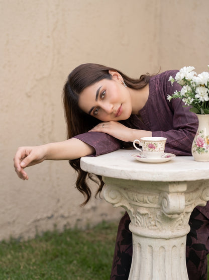 Emaan 2pcs Stitched Printed Crepe [D-4385]