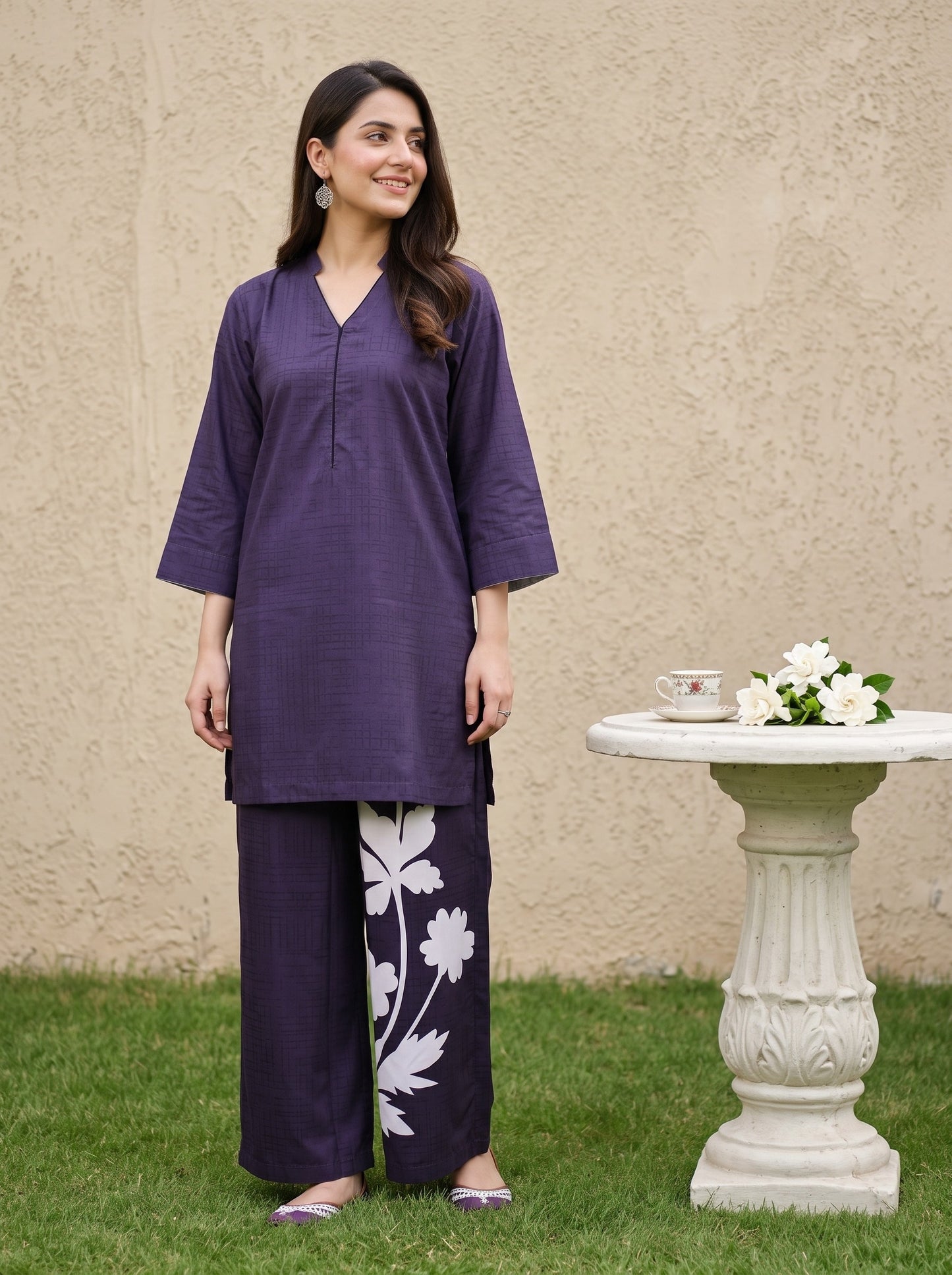 Emaan 2pcs Stitched Printed Crepe [D-4387]
