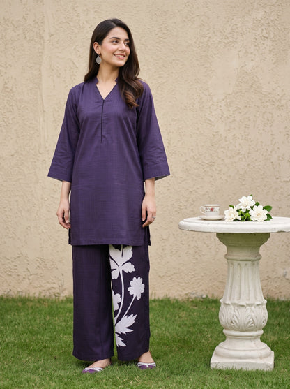 Emaan 2pcs Stitched Printed Crepe [D-4387]