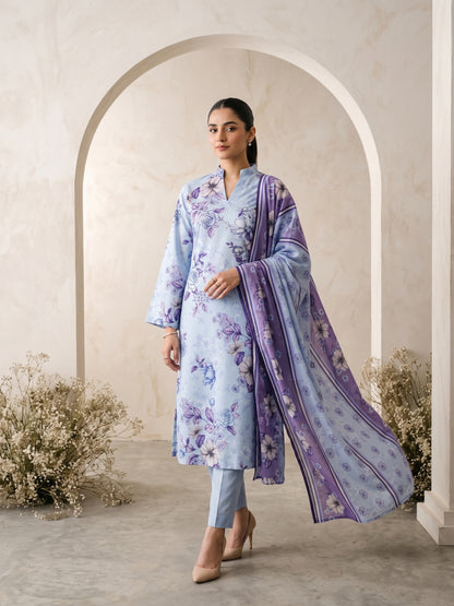 ZEBA 3pcs Un-Stitched Printed Staple