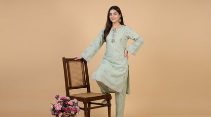 NAIMAAH 2pcs Stitched Emb Cotton [D-5156]