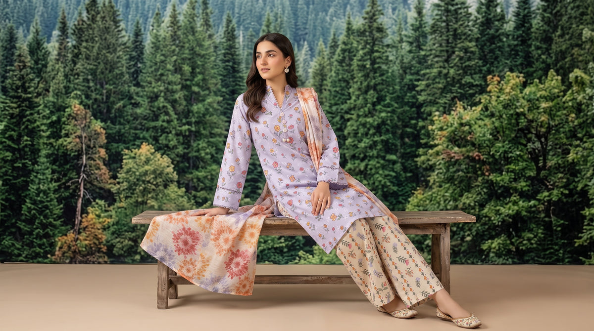 HAYAL V2 Stitched Emb Printed Lawn [D-4522]