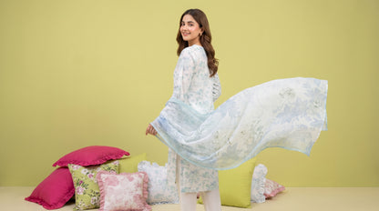 KHOYA 3pcs Un-Stitched Printed Lawn [D-5432]