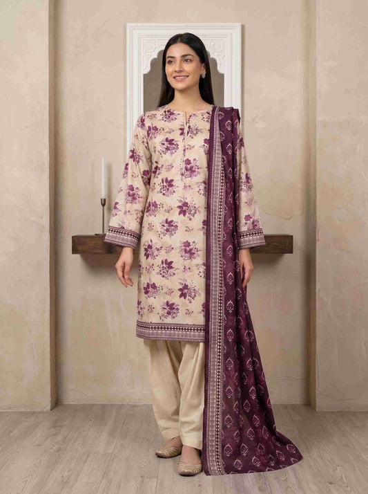 INAYA 3pcs Stitched Printed Lawn [D-5129]