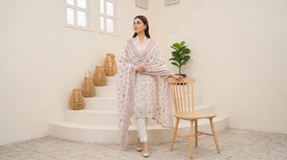 CALIA 3pcs Un-Stitched Emb Printed Staple [D-6065]