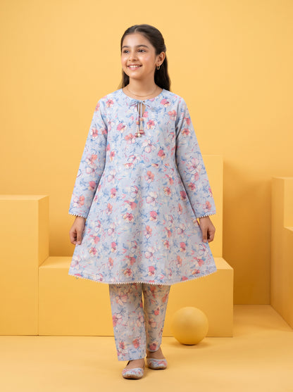 LITTLE TWIRLS 2pcs Stitched Printed Cotton [D-5603]